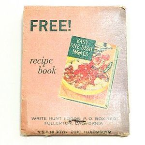 Vintage Hunts Matchbook With Recipe For "HOT DOG LOAF" 1963‎ #1273